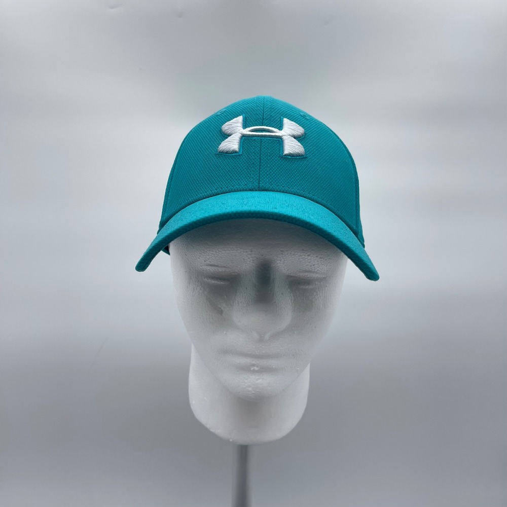 Under Armour 1305036 Hat Blitzing 3.0 Men M/L Teal Blue Stretch Fit Athletic Cap